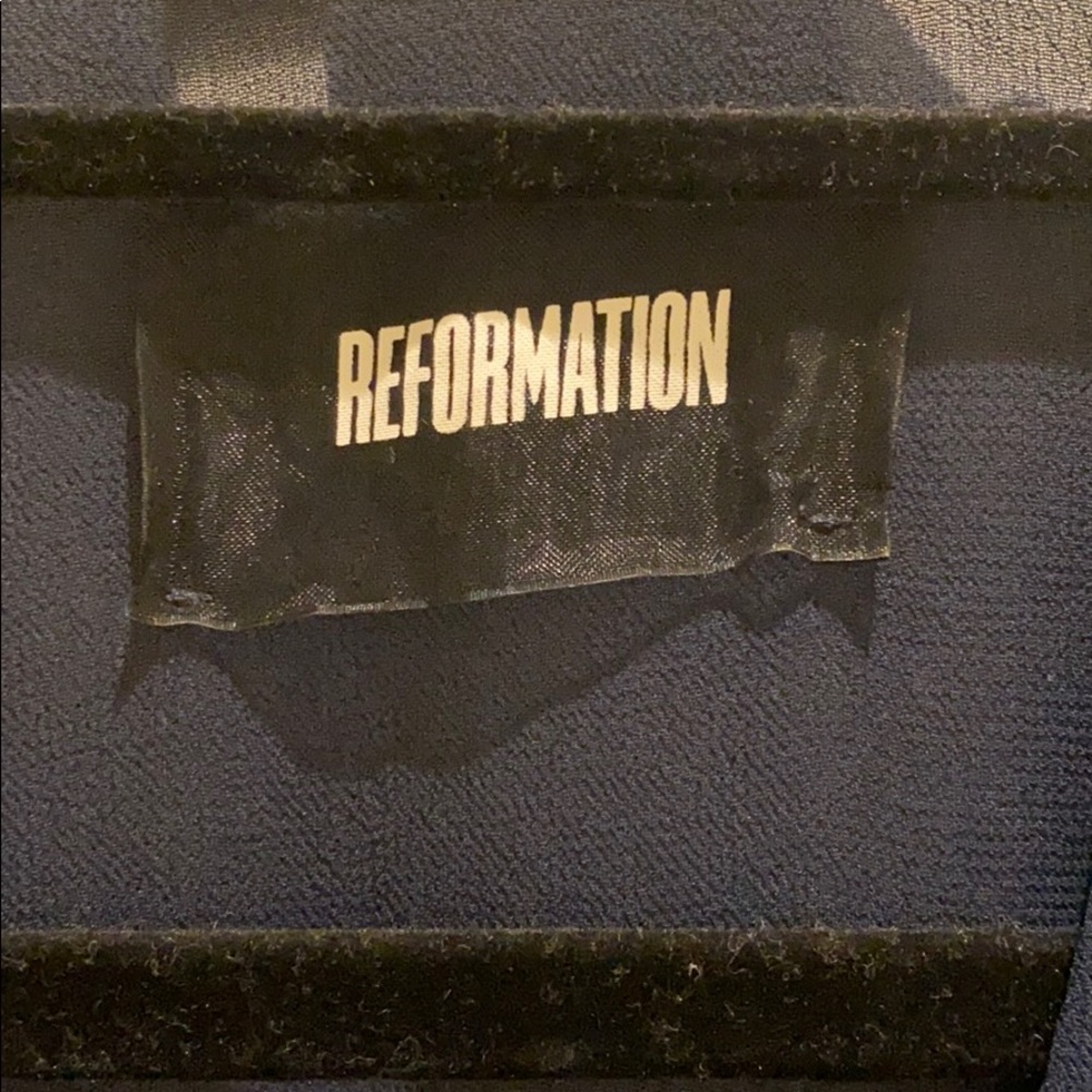 Reformation Navy Blue Wrap Dress - Picture 5 of 11